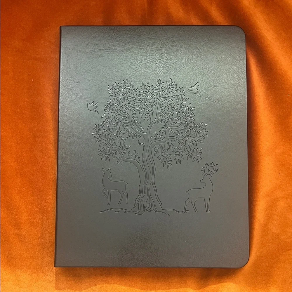 Embossed Tree and Deer Journal/iPad Pro M4 case, New.